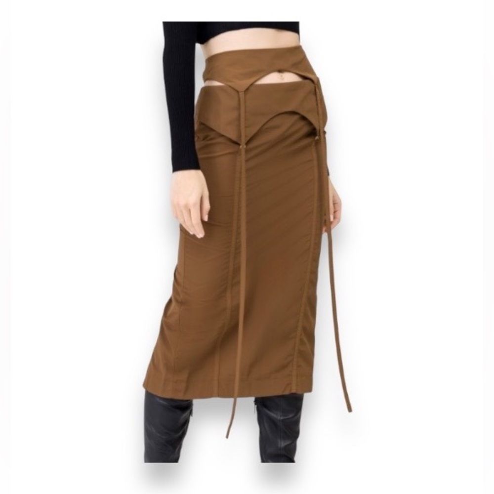 Jacquemus brown designer pencil skirt size 0